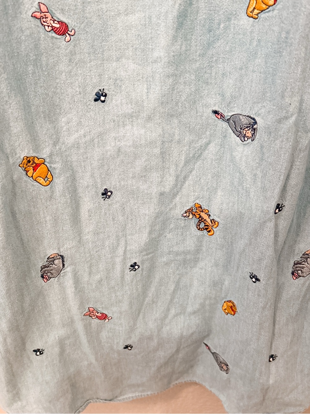 Vintage Disney Denim 100% Cotton Button Down Shirt XLarge Winnie The Pooh Womens - Picture 13 of 14